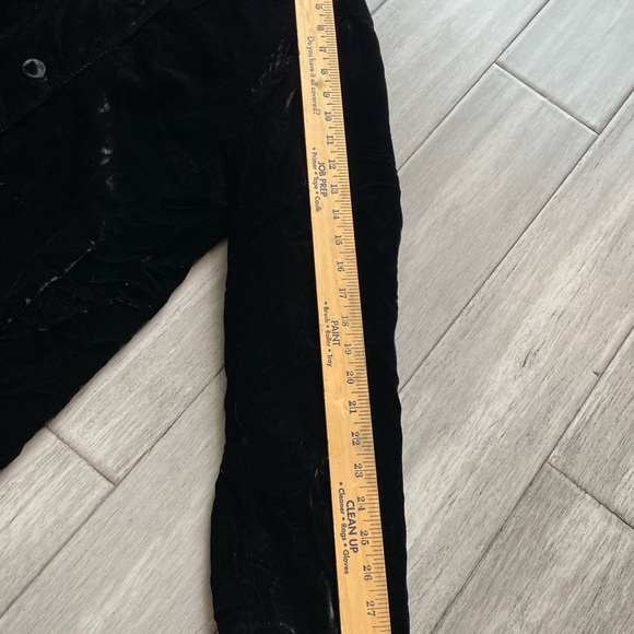 J. Jill 1X petite women’s black velvet silk blend jacket coat - Picture 5 of 10